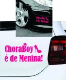 Adesivo Chora Boy É De Menina Salto Para Carro E Moto 30cm