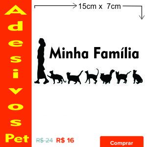 Adesivo Minha Familia PET